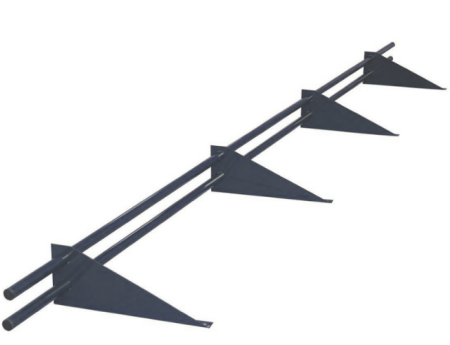 Снегозадержатель Snegos "Эконом" ЭБК-СТЭ-ОПП-3000 (4 опоры, 2 трубы) RAL 7004 (Сигнально-серый)