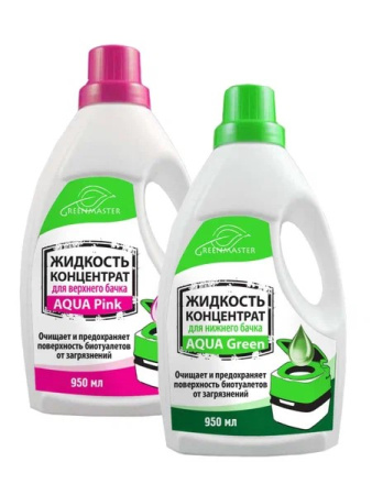 БИОСОСТАВ Д/БИОТУАЛЕТОВ ДЛЯ ВЕРХНЕГО БАЧКА "GREENMASTER" 950  МЛ ЖИДКОСТЬ