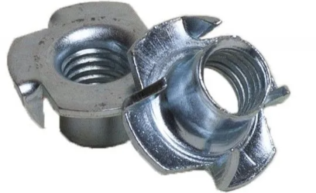 М10 Гайка врезная по дереву с усом, цинк, DIN 1624