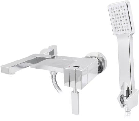 МИКС ЭНД ФИКС 2201-02 Смеситель для ванны Техно одноручныйс аксессуароами  (картридж d=25мм)