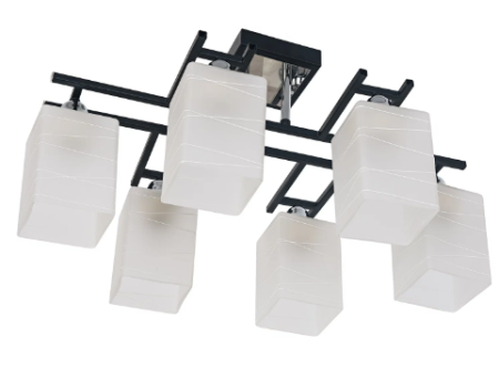 Люстра потолочная, Еврокаркас 56161/6CR+BK CL