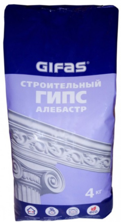 Гипс строительный Г-4 Гифас (Gifas) (алебастр), 3кг