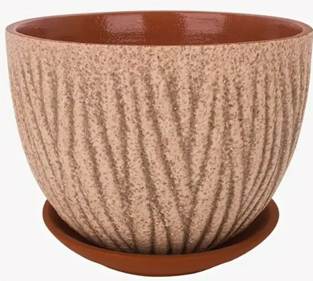 Горшок керам Кора экрю №3(4) /2, Майолика NEW