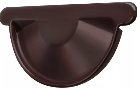Заглушка желоба D125 Optima (RAL 8017 - коричневый)