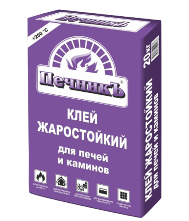 Клей жаростойкий для бытовых печей и каминов Печникъ, 20кг