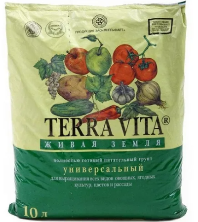 ГРУНТ ЖИВАЯ ЗЕМЛЯ (TerraVita) универсал 10л. (Фарт)  *1/154