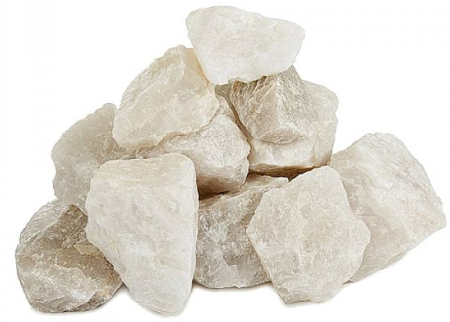 Камень для бани Кварц белый колотый, 10кг мешок
