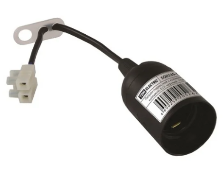 TDM патрон E27 пластик, подвесной с клеммной колодкой, черный 4А SQ0335-0021