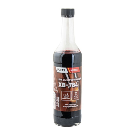 ПУФАС Лак ХВ-784 красное дерево Decoself (0,5л)