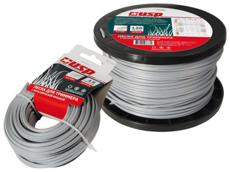 USP Леска для триммера 3,0*15 м КВАДРАТ с алюминиевой крошкой (уп.=12 шт)