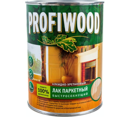 Лак паркетный алкидно-уретановый PROFIWOOD матовый 0,7 кг (Ростов-на-Дону)*1/14
