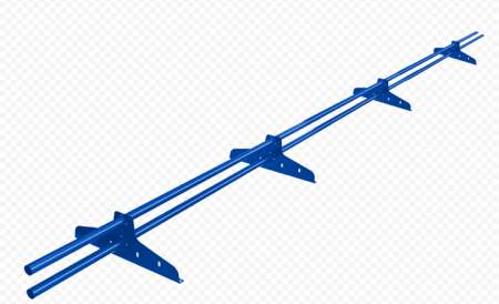 Снегозадержатель Snegos "Эконом" ЭБК-СТЭ-ОПП-3000 (4 опоры, 2 трубы) RAL 5005 (Синий)