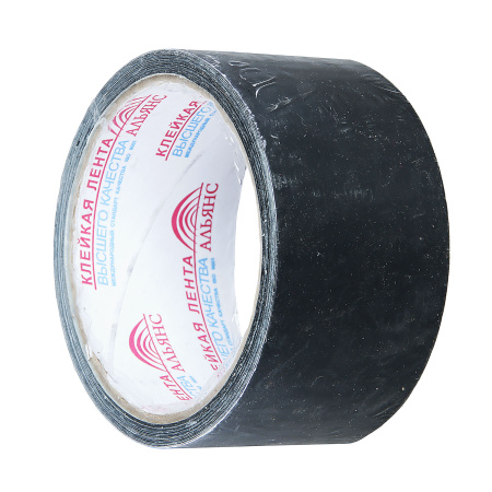Лента клейкая армированная 48мм х 10м Черный АЛЬЯНС  *1/36