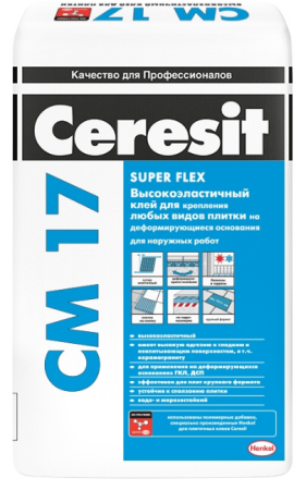 Клей для плитки Церезит СМ 17 , 25 кг