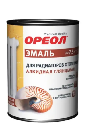Эмаль д/радиаторов "Ореол" алкидная 1,0 кг (Ростов-на-дону)*14