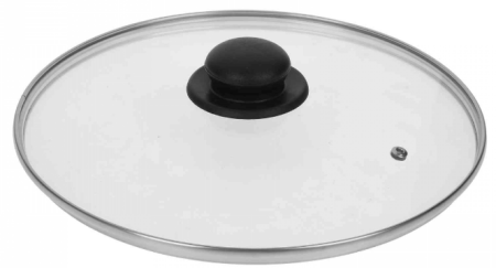 Крышка стекл.с мет.об.с пароотводом д32см