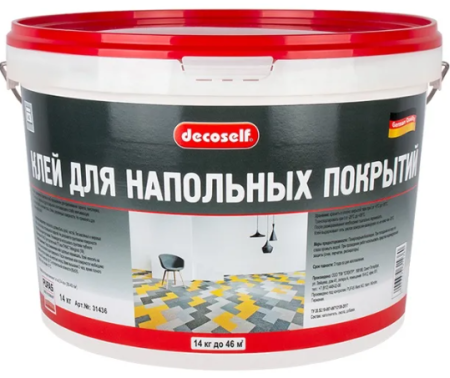 ПУФАС Клей для напольных и ковровых ПВХ покрытий Decoself мороз. (14кг)