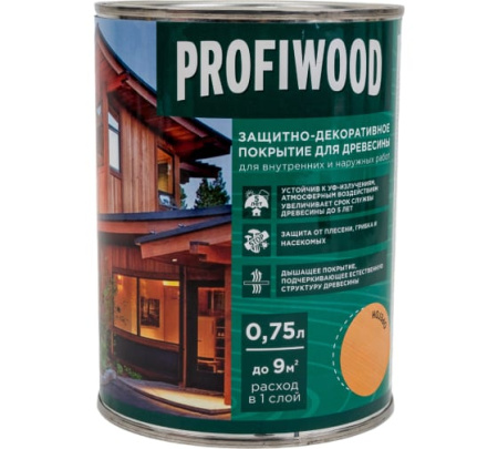 Защитно-декоративное покрытие д/древесины PROFIWOOD орегон 0,7 кг(Ростов-на-Дону)*1/14
