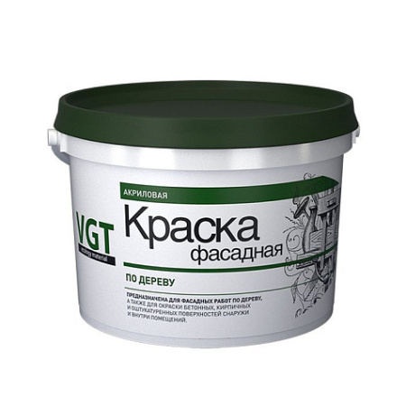 Краска фасадная ВД-АК-1180 фасадная по дереву  3кг VGT (1/4)