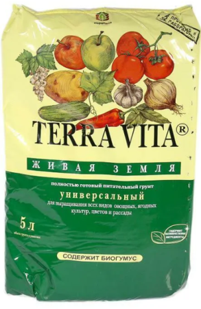 ГРУНТ ЖИВАЯ ЗЕМЛЯ (TerraVita) универсал  5л. (Фарт)  *5/385