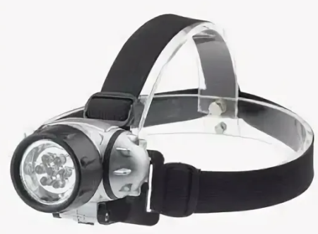 Фонарь налобный HL 07O LED 3ААА 3 реж ОРАНЖЕВЫЙ IN HOME