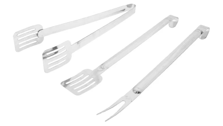 Набор д/барбекю нерж.: щипцы+лопатка+вилка 1с995 (Аша)  *1/10