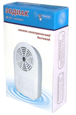 Тритон Зодиак ЗД-05 звонок проводной, сеть 220V, электр., без кнопки, (соловей)