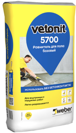 Ровнитель для пола Weber.Vetonit 5700 базовый, 25 кг